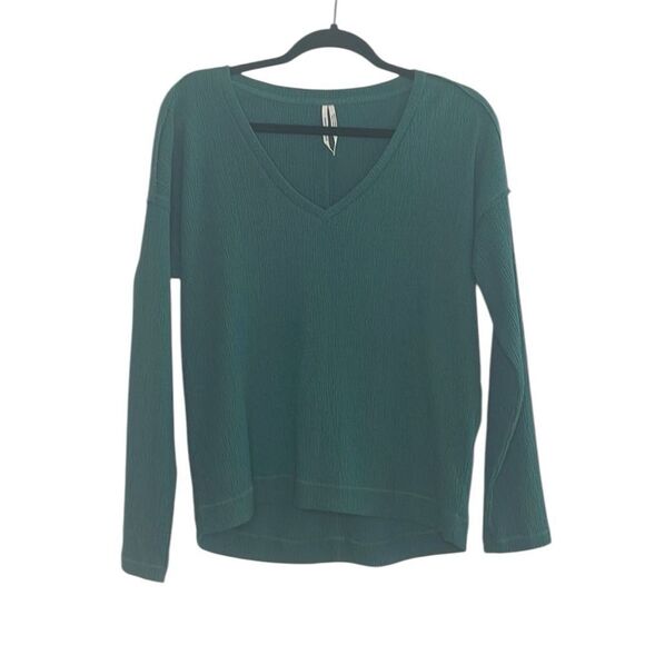 by Anthropologie Teal Textured Blouse - Picture 2 of 9